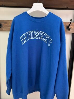 Gildan Blue Crewneck Heavy Blend Sweatshirt  WHISKEY 5XL Big and Tall